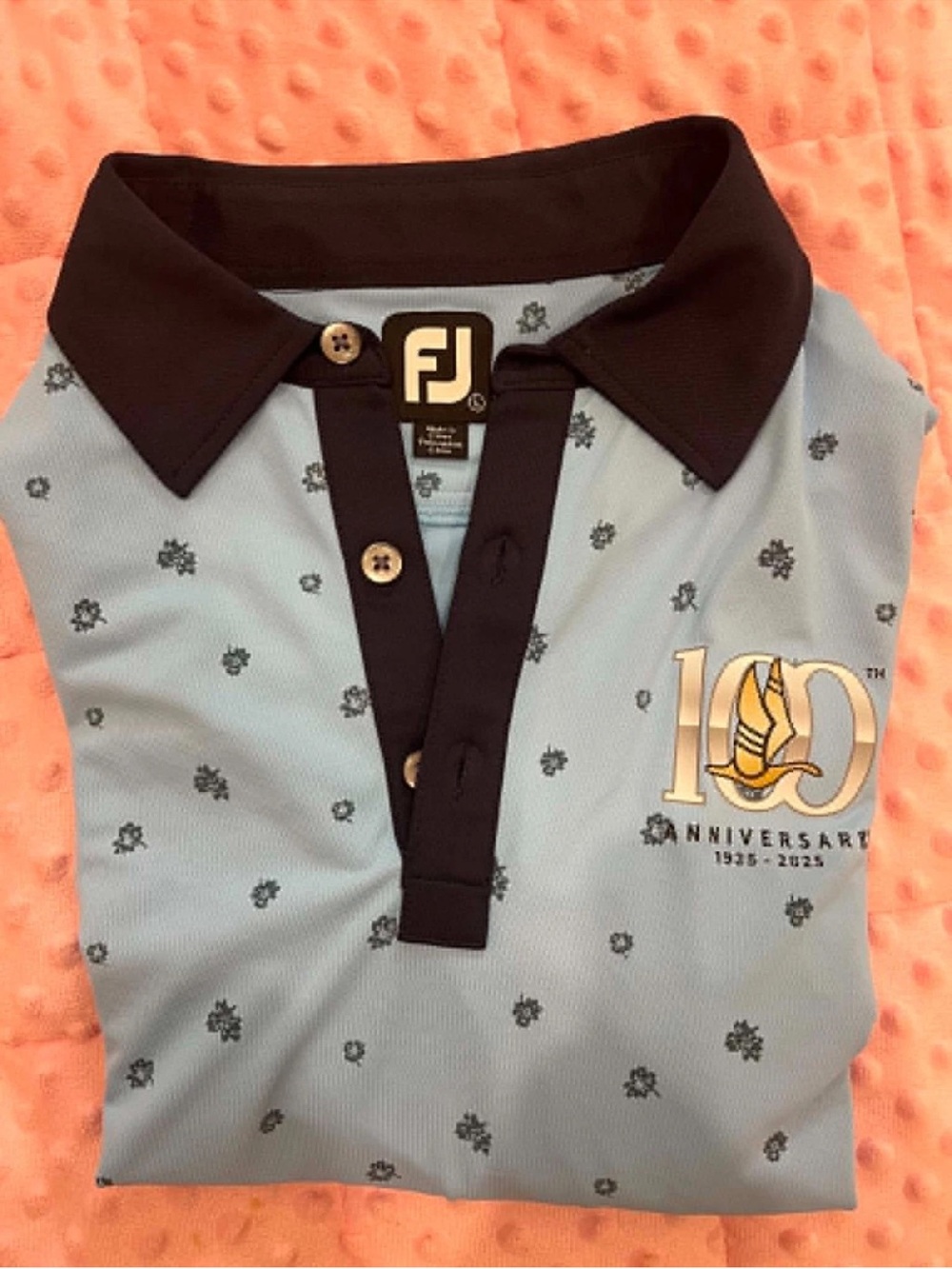 FootJoy Men’s Light Blue Performance Golf Polo Shirt Sz Large